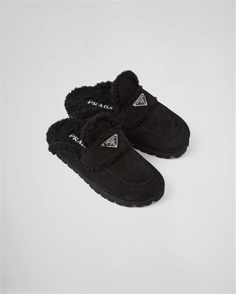 Shearling Slippers By Prada 